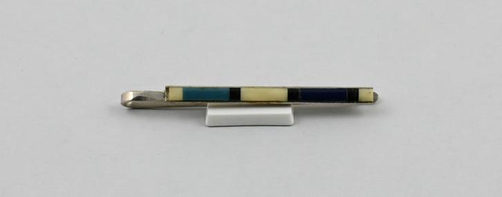 Vintage dasspeld art deco, Sieraden, Tassen en Uiterlijk, Broches, Gebruikt, Overige materialen, Overige kleuren, 4 tot 7 cm, Verzenden