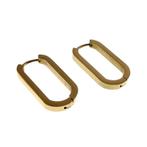 25mm x 13mm Oorringen Dames Verguld RVS U-Vormige Oorbellen, Sieraden, Tassen en Uiterlijk, Oorbellen, Overige materialen, Hangers