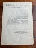 Nederlands bekendmaking bezetting 1942 armlastigen ondersteu, Verzamelen, Militaria | Tweede Wereldoorlog, Verzenden, Nederland