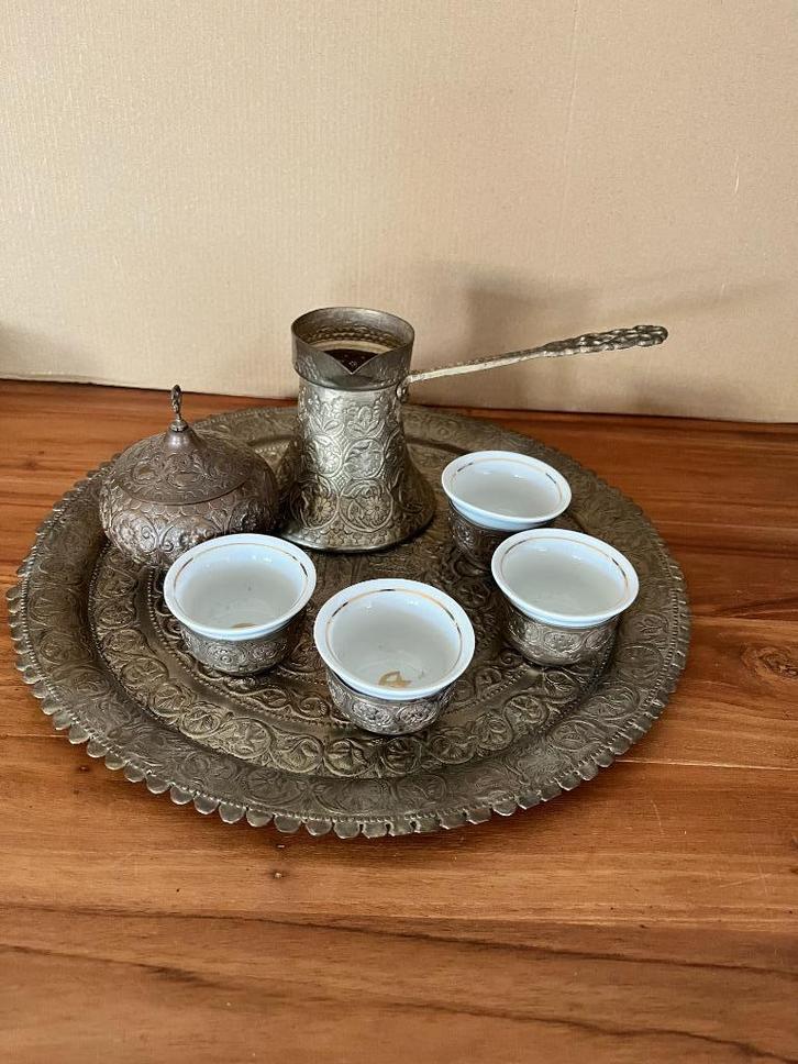 vintage Turks / Arabish thee serveer set, Antiek en Kunst, Curiosa en Brocante, Ophalen of Verzenden