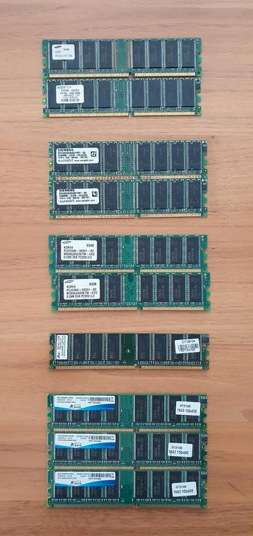DDR geheugen 1 Gb, 512 Mb, 256 Mb beschikbaar voor biedingen