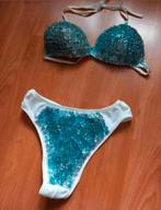 Ibiza style bikini met pailletten mt36 2xgedragen ehv mierlo, Nieuw, Bikini, Ophalen of Verzenden, Wit