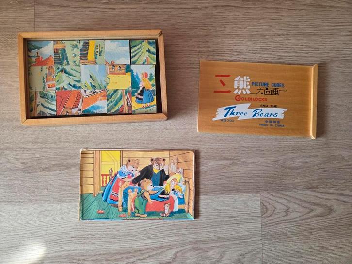 Blokkenspel/puzzel, goudklokje en de 3 beren, Hobby en Vrije tijd, Gezelschapsspellen | Overige, Zo goed als nieuw, Ophalen of Verzenden