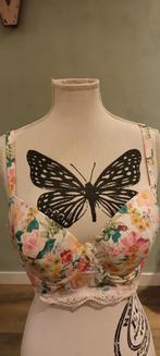 Bustier gebloemd met ivoor kleurige 85C Hunkermoller, Hunkemöller, Ophalen of Verzenden, Overige kleuren, Setje