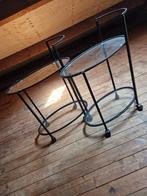 Goed onderhouden tafeltjes, 45 tot 60 cm, Minder dan 55 cm, Metaal of Aluminium, Ophalen of Verzenden