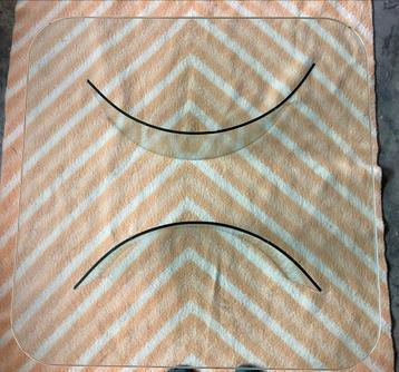 glazen salontafel galotti design vierkant 1.00 m x 1.00 m beschikbaar voor biedingen