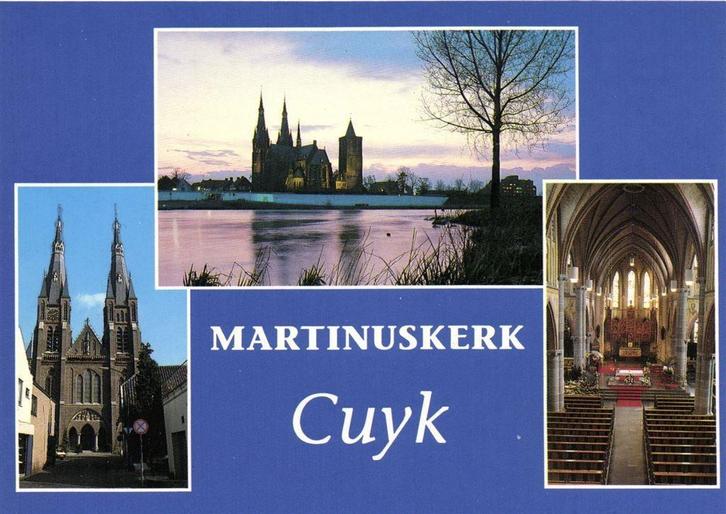 Martinuskerk Cuyk - 3 afb - ongelopen, Verzamelen, Ansichtkaarten | Nederland, Ongelopen, Noord-Brabant, Voor 1920, Ophalen of Verzenden