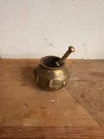 Antieke koperen vijzel met stamper, Antiek en Kunst, Ophalen
