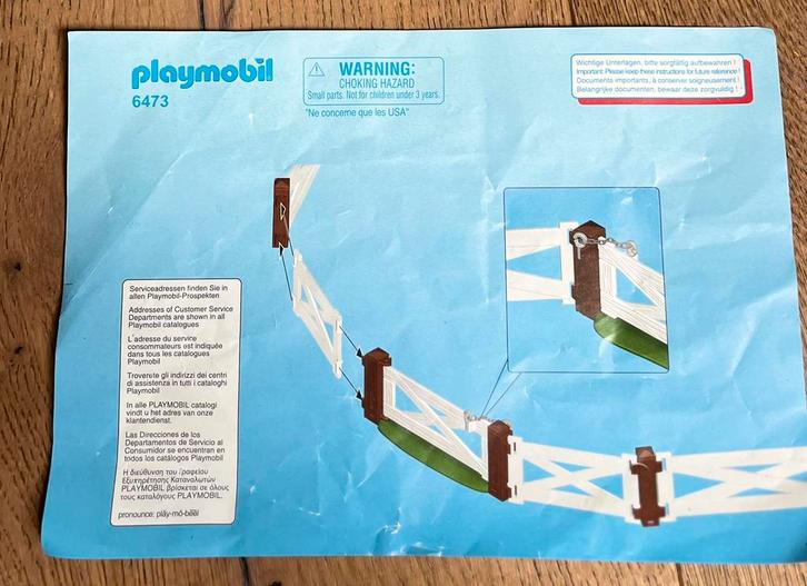 Playmobil longeercirkel/hekwerk, Kinderen en Baby's, Speelgoed | Playmobil, Zo goed als nieuw, Ophalen of Verzenden