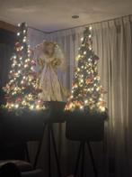 Kerst wilgentakken piramide met kunstblomen, Ophalen of Verzenden