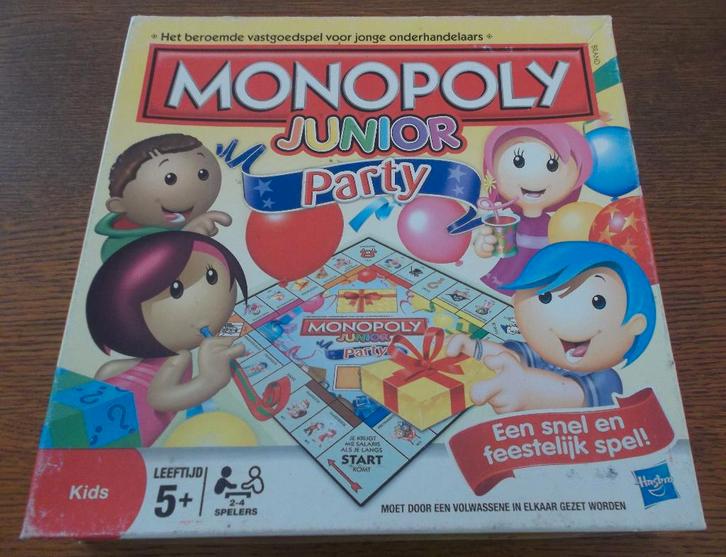Monopoly Junior Party / Hasbro, Hobby en Vrije tijd, Gezelschapsspellen | Bordspellen, Gebruikt, Een of twee spelers, Drie of vier spelers