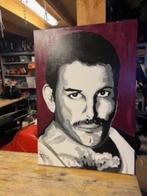 Freddy Mercury, Popart, handgeschilderd schilderij op doek, Ophalen, Nieuw, Schilderij, 75 cm of meer
