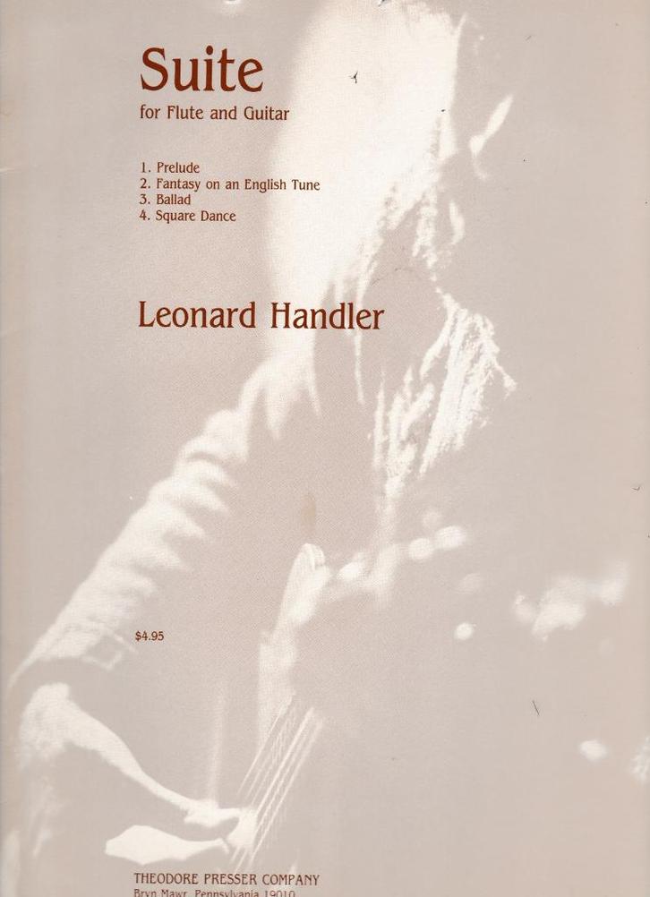 LEONARD HANDLER - SUITE for Flute and Guitar, Muziek en Instrumenten, Bladmuziek, Gebruikt, Artiest of Componist, Populair, Ophalen of Verzenden