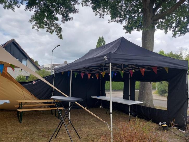 Professionele 6x6 Partytent Huren? Slechts €125,-, Tuin en Terras, Partytenten, Zo goed als nieuw, Partytent, 2 meter of meer