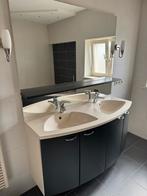 Dubbele wasbak, Huis en Inrichting, Badkamer | Badkamermeubels, Ophalen, Gebruikt, 100 tot 150 cm, Minder dan 100 cm