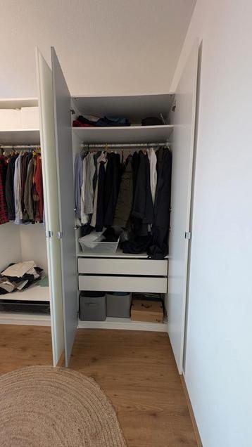 IKEA PAX ÅHEIM kledingkast 200x60x235 cm - wit/spiegel - afbeelding 4