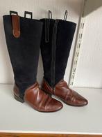 Hoge Laarzen blauw/cognac. Maat 40., Kleding | Dames, Schoenen, Ophalen of Verzenden