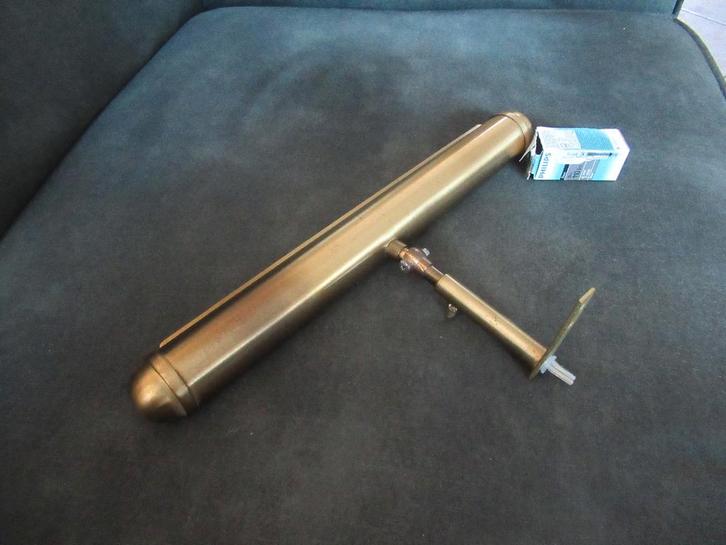 Schilderij / pianolamp messing Italie Milaan, Huis en Inrichting, Lampen | Wandlampen, Gebruikt, Metaal, Ophalen of Verzenden