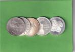 5 Zilveren Koningin Beatrix 50 Gulden Munten Divers, Verzenden, Koningin Beatrix, Zilver, Losse munt