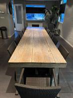 Kantine / eet tafel en stoelen, Huis en Inrichting, Tafels | Eettafels, Ophalen, Overige materialen, Gebruikt, 200 cm of meer