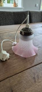 Vintage glazen kelk lampje French shadow, Huis en Inrichting, Lampen | Hanglampen, Vintage, Ophalen of Verzenden, Minder dan 50 cm