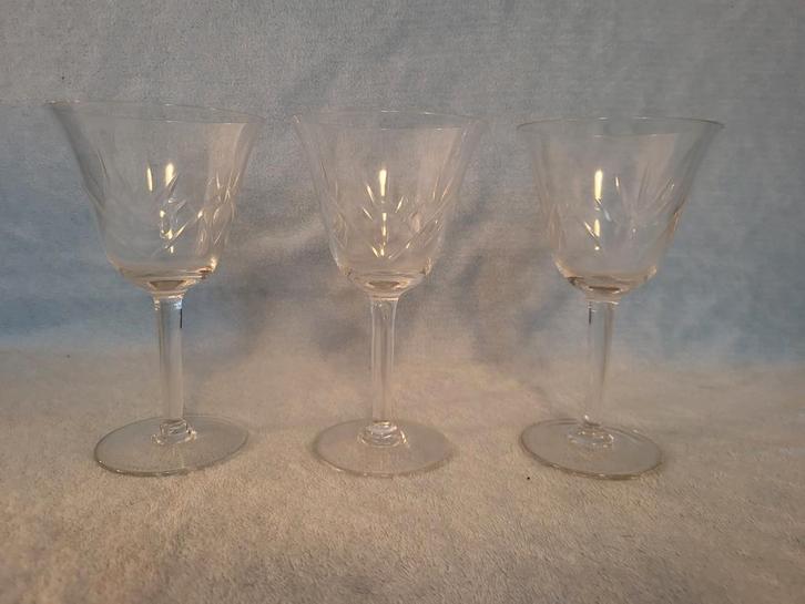 Kristallen Glazen - Set van 3, Antiek en Kunst, Antiek | Glas en Kristal, Ophalen