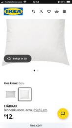 Veren kussens, Huis en Inrichting, Woonaccessoires | Kussens, Ophalen, Zo goed als nieuw, Wit, Vierkant