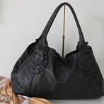 Pieter Ary leren designer bag zwart, Verzenden, Zo goed als nieuw, Zwart, Handtas