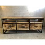 Tv- meubel / dressoir mangohout met metaal 140*40*57 cm, 100 tot 150 cm, -, -, Nieuw