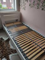 Mooi wit eenpersoons bed incl. lattenbodem, Ophalen, 90 cm, Eenpersoons, Wit