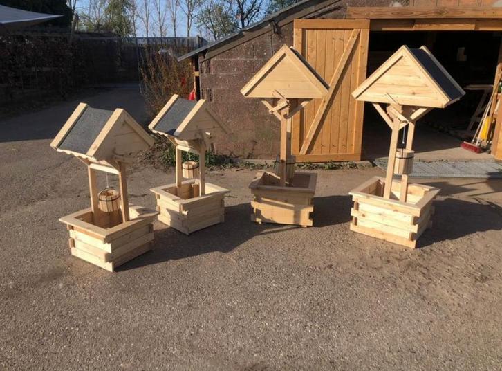 Plantenbak, Tuin en Terras, Bloembakken en Plantenbakken, Zo goed als nieuw, Hout, 60 cm of meer, Rechthoekig, Ophalen