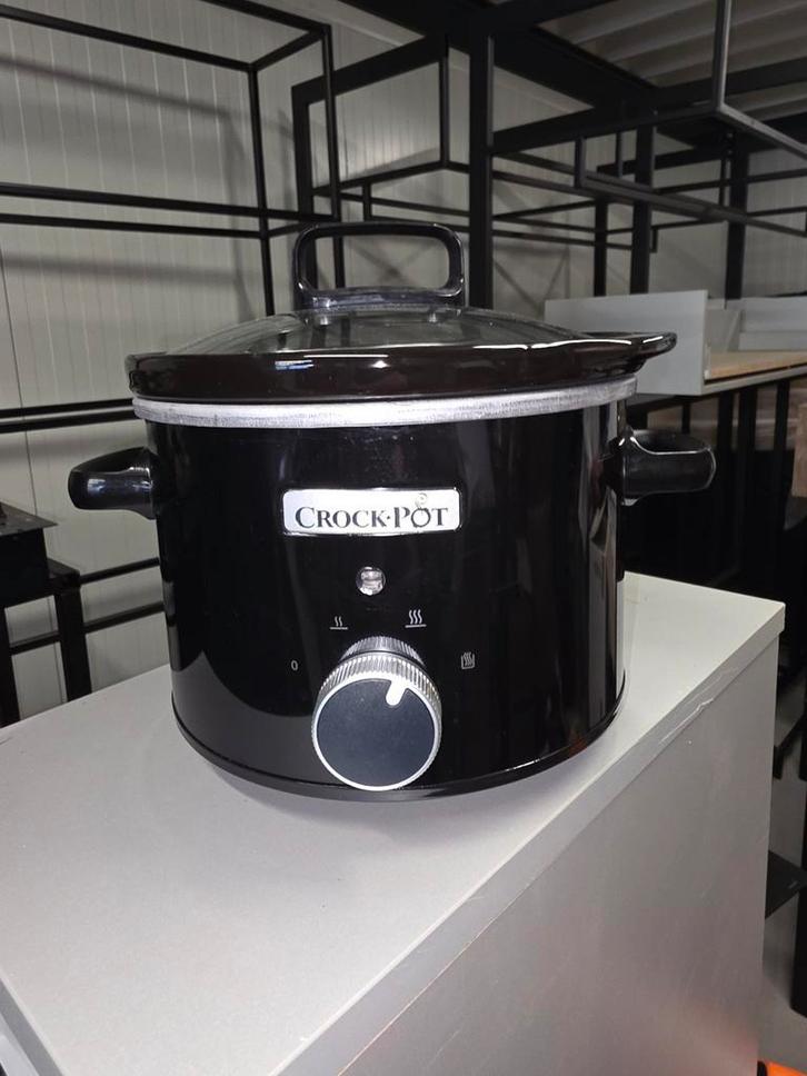 Crock-Pot Slowcooker - Zwart, Witgoed en Apparatuur, Slowcookers, Zo goed als nieuw, Vaatwasmachinebestendig, Ophalen of Verzenden