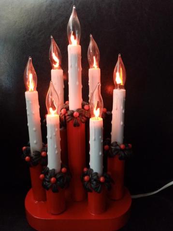 Vintage kerst kaarsen lampje van oma  beschikbaar voor biedingen