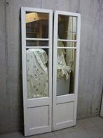 Set deuren hout antiek brocante met spiegelglas, Ophalen, 200 cm of meer, Nieuw, 75 tot 100 cm