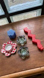 Set funky woonaccessoires kleurrijk waxine kaars kwantum, Ophalen of Verzenden, Zo goed als nieuw