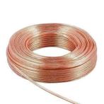 Transparante luidsprekerkabel 2 x 4 mm 100 meter, Ophalen, Nieuw, 10 meter of meer, Luidsprekerkabel