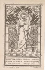 Lito devotieprentje van de H. Joseph met gebed  1889, Ophalen of Verzenden, Zo goed als nieuw, Kaart of Prent, Christendom | Katholiek