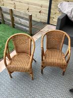 2 leuke rotan kinderstoeltjes, Ophalen, Gebruikt, Twee, Bruin