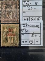 Frankrijk Kolonie Zanzibar yvert 5 en 10, Postzegels en Munten, Postzegels | Afrika, Ophalen of Verzenden