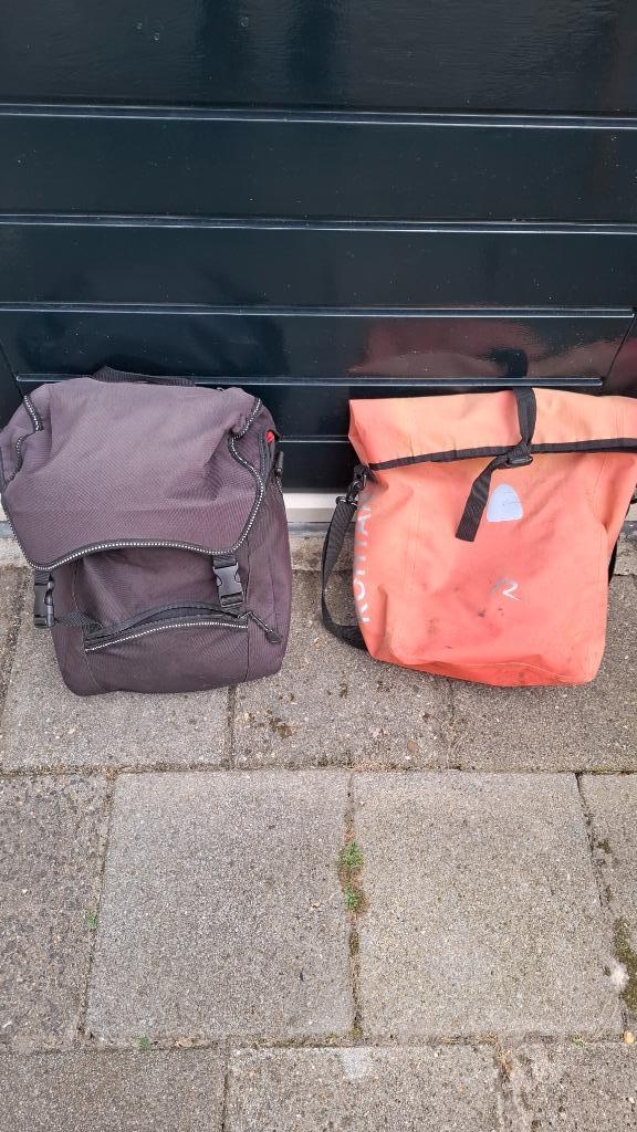 2 fietstassen waterdicht, Fietsen en Brommers, Fietsaccessoires | Fietstassen, Gebruikt, Ophalen of Verzenden