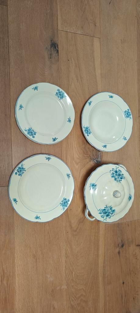 Ouderwetse servies set, borden serveerschaal, Antiek en Kunst, Antiek | Servies compleet, Ophalen of Verzenden