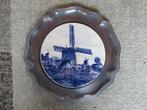 mooi wandbord uit tin met ronde molen tegel 20 cm, Ophalen of Verzenden