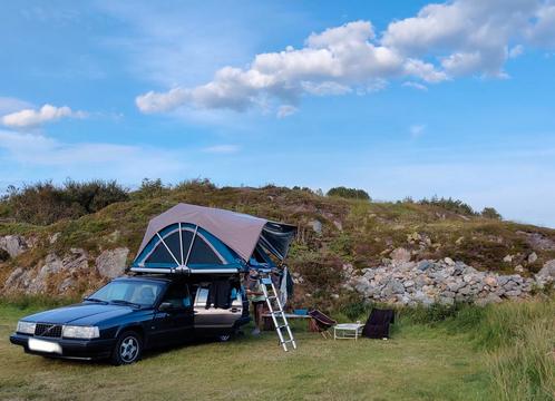 Daktent YUNA by Sheepie (incl. voortent en luifel), Caravans en Kamperen, Tenten, tot en met 2, Gebruikt, Ophalen