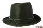 Vintage Dameshoed donker groen haarvilt 57 gratis verzenden, Ophalen of Verzenden, Zo goed als nieuw, 56 of 57 cm (M, 7 of 7⅛ inch)