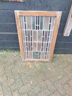 Oude glas in lood raam, Doe-het-zelf en Verbouw, Ophalen, Gevelraam of Ruit, Gebruikt, Minder dan 80 cm