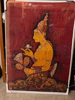 Antiek. Oosters schilderij met figuur. Batik, Antiek en Kunst, Ophalen