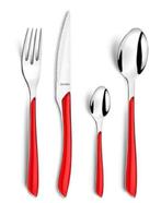 Bestekset 24 delig Eclat rood Amefa, Verzenden, Nieuw, Rvs of Chroom, Vaatwasserbestendig