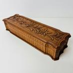 Luxe Houten Pennendoos met Bloemenmotief, Ophalen of Verzenden