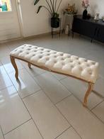 Prachtige landelijke gecapitonneerde bank / hocker, Huis en Inrichting, Ophalen, 125 cm of meer, Zo goed als nieuw, Stof