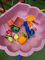 Zandbak met buitenspeelgoed en kruiwagen, Ophalen